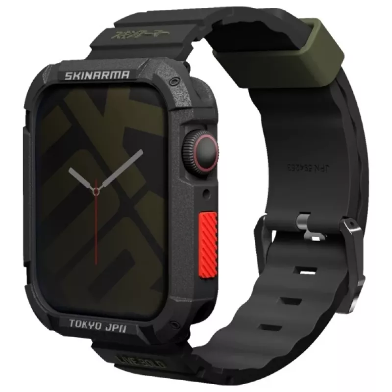 Skinarma Shokku Correa para Apple Watch 45/44/42mm negra