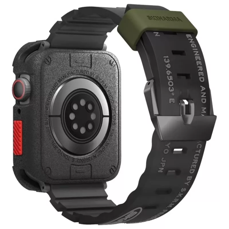 Skinarma Shokku Correa para Apple Watch 45/44/42mm negra