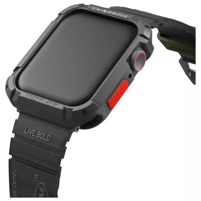 Skinarma Shokku Correa para Apple Watch 45/44/42mm negra