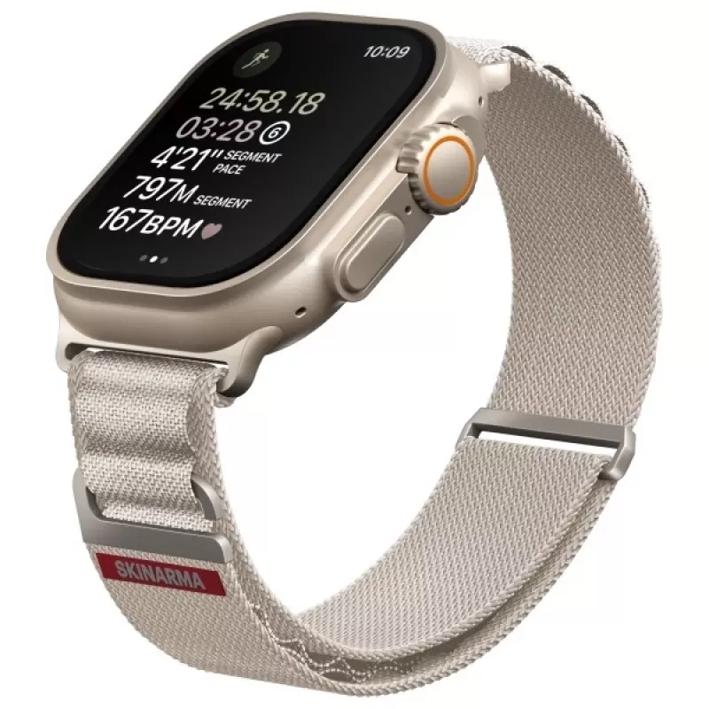 Skinarma Kobu Correa para Apple Watch 49/46/45/44mm Ivory