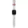 SKINARMA Saido Funda y correa 2 en 1 para Apple Watch 45/44mm, Clear/Transparente