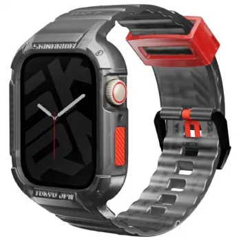 Skinarma Saido Correa y funda 2 en 1 para Apple Watch 45/44mm - Smoke