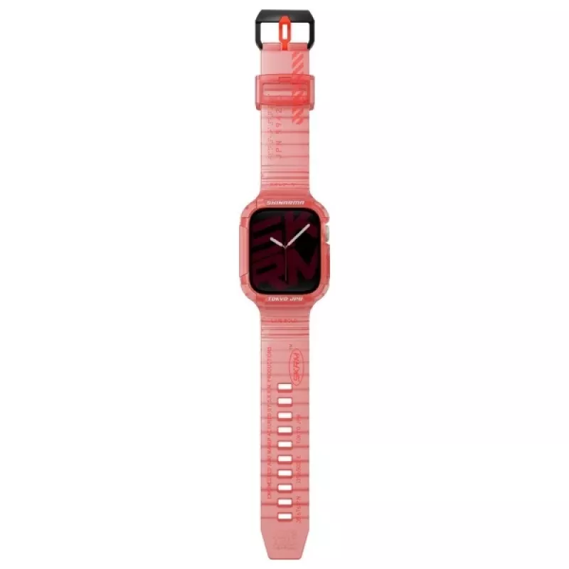 Skinarma Saido Correa y funda protectora 2 en 1 para Apple Watch 45/44mm Rojo