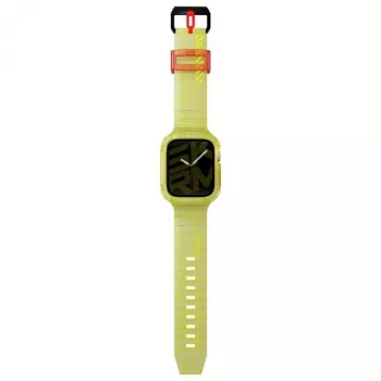 Skinarma Saido Correa y funda 2 en 1 para Apple Watch 45/44mm Amarillo neón