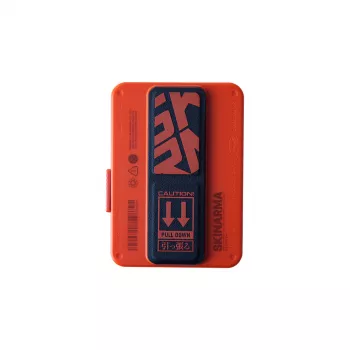 SKINARMA Mirage Spunk Cartera con soporte magnético Grip Stand Naranja