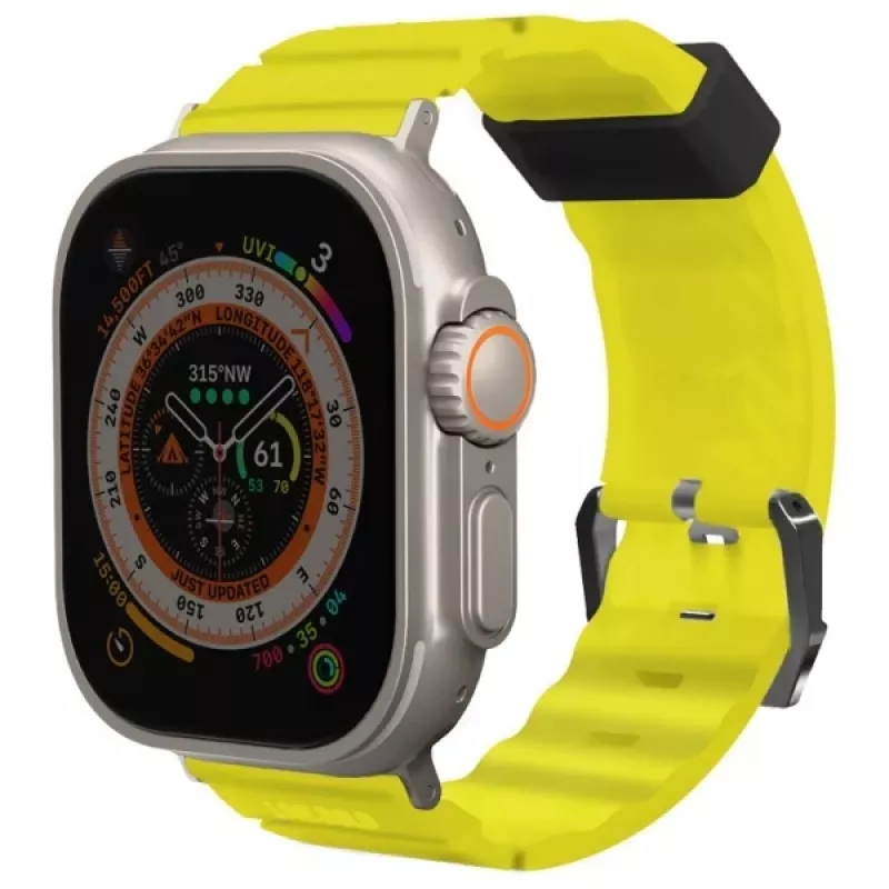 SKINARMA Shokku Correa para Apple Watch 49/45/44mm Amarillo eléctrico