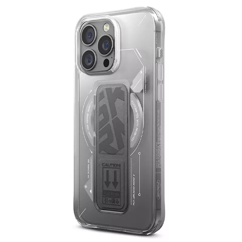 Skinarma Helio Funda con carga magnética + soporte de agarre para iPhone 16 Pro 6,3