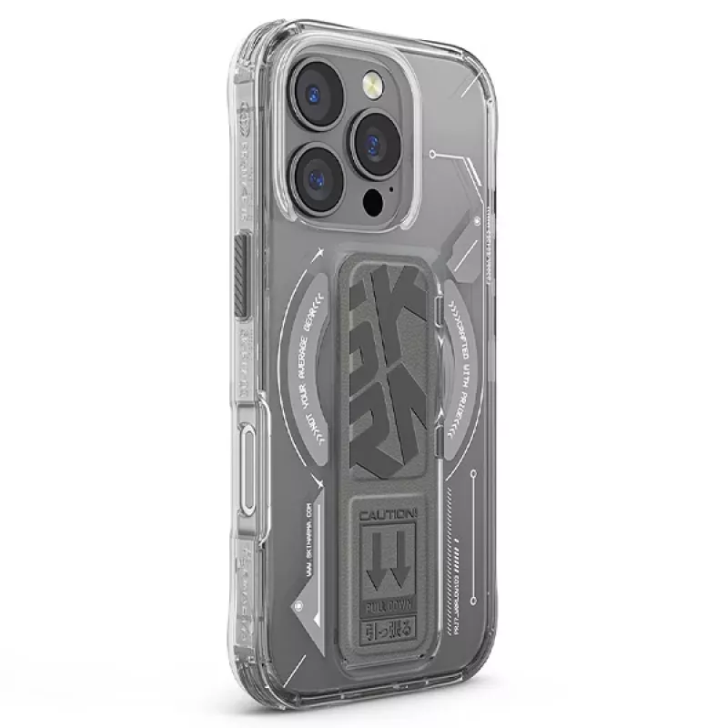 Skinarma Helio Funda con carga magnética + soporte de agarre para iPhone 16 Pro 6,3