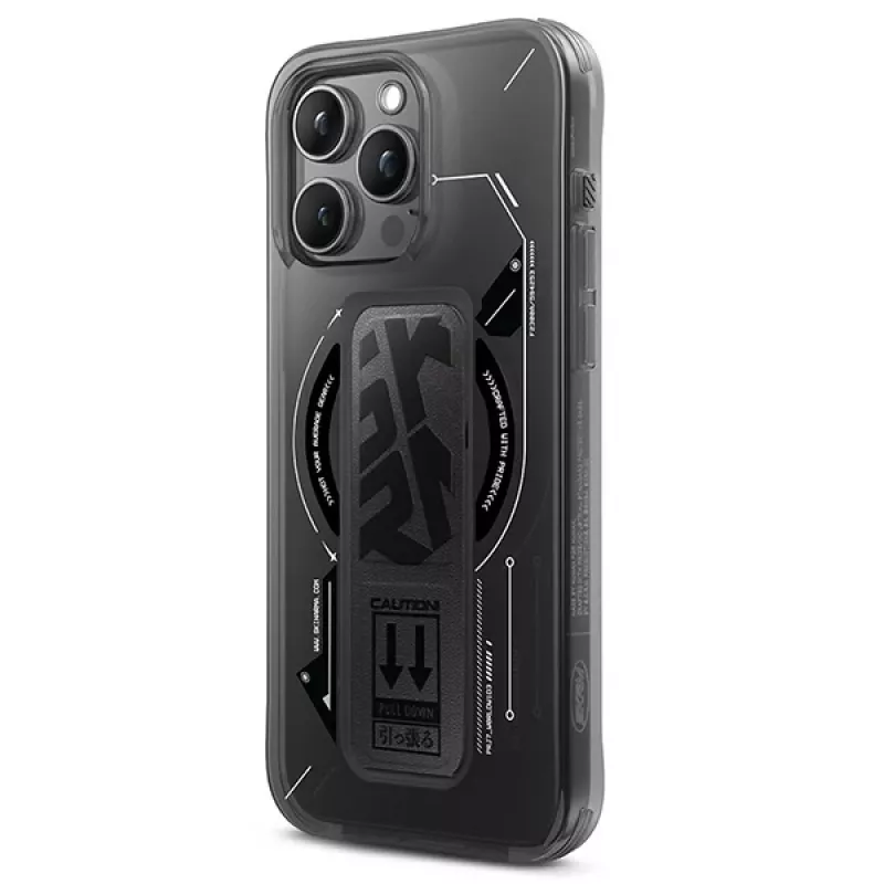 SKINARMA Helio funda con soporte y carga magnética para iPhone 16 Pro 6,3 inch negra
