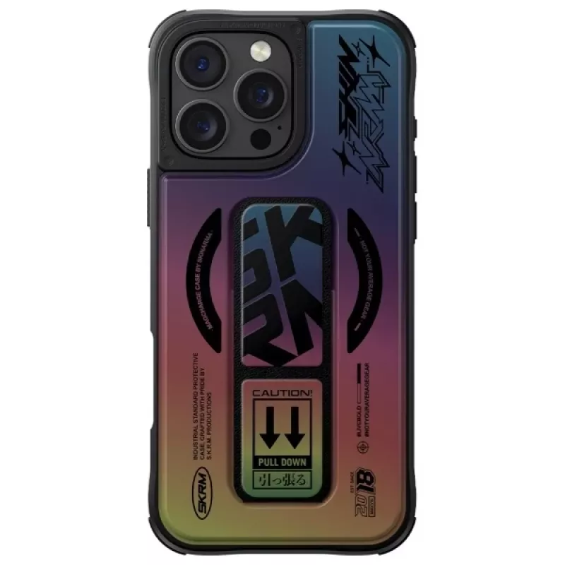 SKINARMA Kira Kobai Funda con carga magnética y soporte de agarre para iPhone 16 Pro 6,3