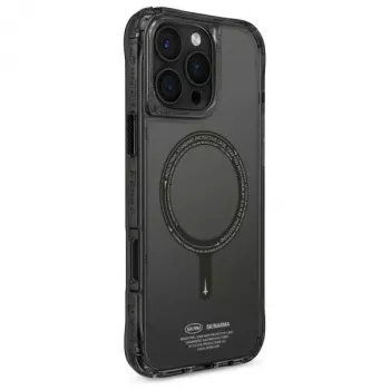 Skinarma Saido Funda para iPhone 16 Pro Max 6,9 pulgadas, carga magnética, negro