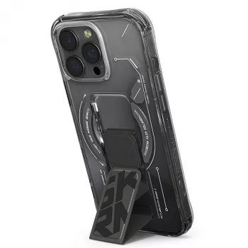 Skinarma Helio Funda para iPhone 16 Pro Max 6,9 pulgadas, carga magnética + soporte con asa, negro