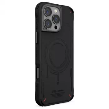 Skinarma Mecha Funda para iPhone 16 Pro 6,3 pulgadas, carga magnética, negro