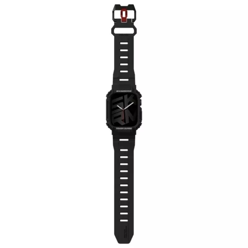 SKINARMA Mecha correa y funda 2 en 1 para Apple Watch 45/44mm negra