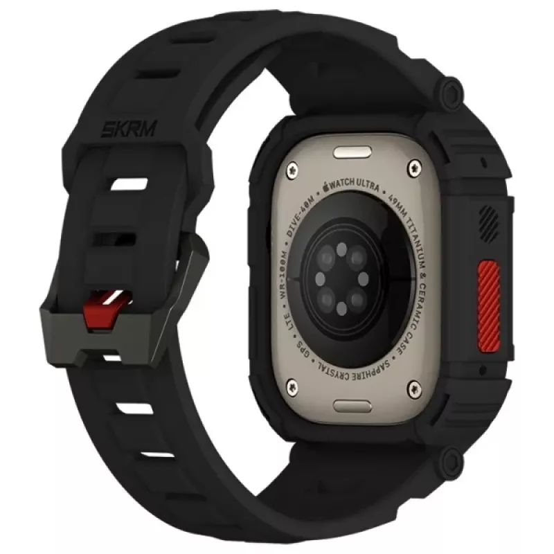 Skinarma Mecha funda y correa 2 en 1 para Apple Watch Ultra 49mm - negra