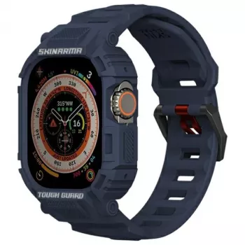 SKINARMA Mecha funda 2 en 1 con correa para Apple Watch Ultra 49mm azul marino