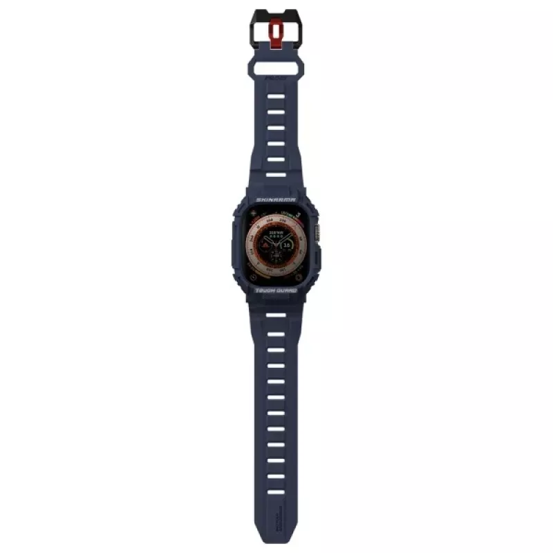 SKINARMA Mecha funda 2 en 1 con correa para Apple Watch Ultra 49mm azul marino