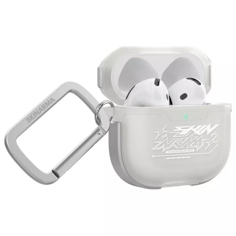 Skinarma Kinzoku funda para AirPods 4, Frost