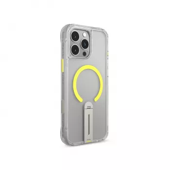 Skinarma Helix funda con carga magnética y soporte giratorio 360 para iPhone 16 Pro, transparente
