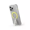 Skinarma Helix funda con carga magnética y soporte giratorio 360 para iPhone 16 Pro, transparente