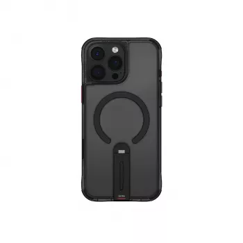 Skinarma Helix funda con carga magnética y soporte giratorio 360 para iPhone 16 Pro negra