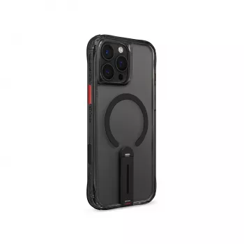 Skinarma Helix funda con carga magnética y soporte giratorio 360 para iPhone 16 Pro negra