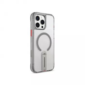 Skinarma Helix funda para iPhone 16 Pro Max, carga magnética, soporte giratorio 360°, titanio