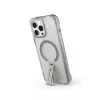 Skinarma Helix funda para iPhone 16 Pro Max, carga magnética, soporte giratorio 360°, titanio