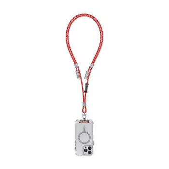 Skinarma Dyno Ve cordón para teléfono 2 en 1 con cable de carga USB-C, 30 cm, rojo