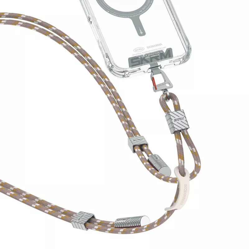 SKINARMA Dyno Ve cordón y cable para teléfono 2 en 1 USB-C a USB-C 80cm beige