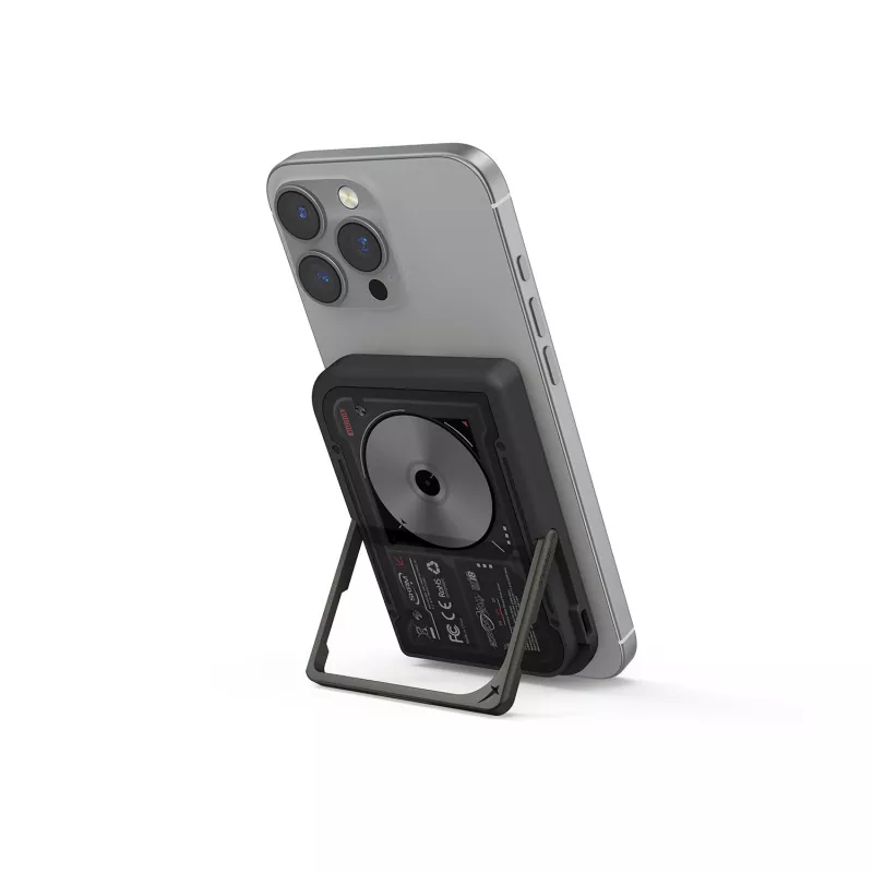 Skinarma Nexus Nova batería externa magnética con soporte plegable 5000mAh 20W PD USB-C MagSafe negra