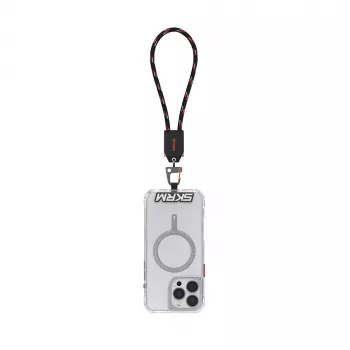 Skinarma Dyno Ve cable de muñeca 2 en 1 USB-C a USB-C, negro, 15 cm, 60W carga y datos