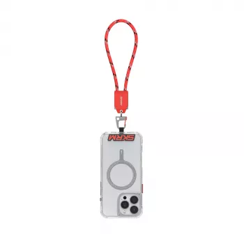 SKINARMA Dyno Ve cable lanyard 2 en 1 USB-C 20cm rojo