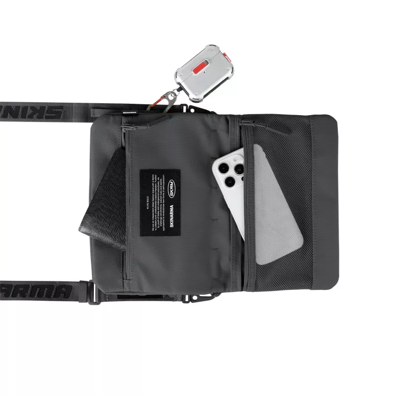 Skinarma Juno bolso bandolera gris oscuro
