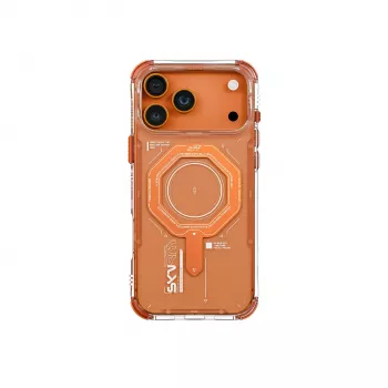 Skinarma Magma funda de carga magnética para iPhone 17 Pro Max, naranja