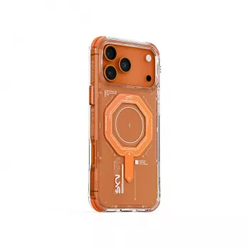 Skinarma Magma funda de carga magnética para iPhone 17 Pro Max, naranja