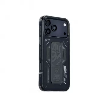 SKINARMA Helio funda para iPhone 17 Pro carga magnética + soporte con agarre Graphite