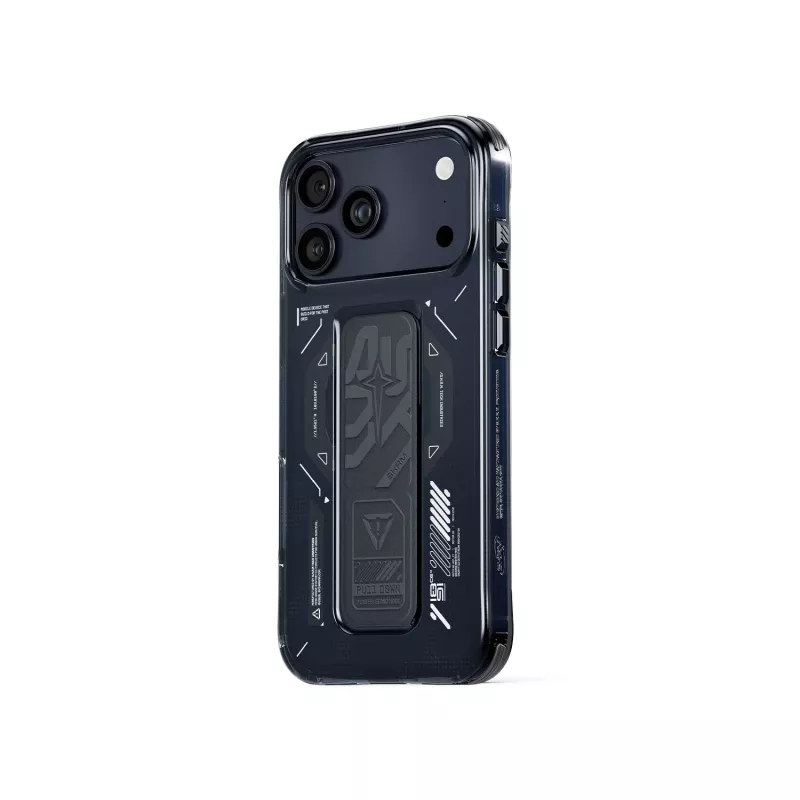 SKINARMA Helio funda para iPhone 17 Pro carga magnética + soporte con agarre Graphite