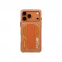 Skinarma Helio funda para iPhone 17 Pro Max carga magnética + soporte con agarre naranja