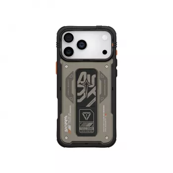 Skinarma Aegis funda para iPhone 17 Pro con carga magnética + soporte con grip, gris