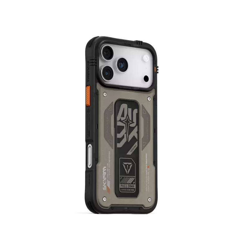 Skinarma Aegis funda para iPhone 17 Pro con carga magnética + soporte con grip, gris