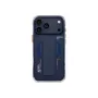 SKINARMA Haxa funda con anillo magnético Mag-Charge y soporte con grip para Apple iPhone 17 Pro, azul marino (SK-IP17PRO-HAXA-BLU)