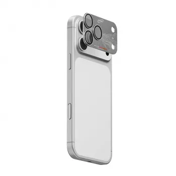 Skinarma Sonix protector de lente de cámara de aluminio completo para iPhone 17 Pro Max, plata, Skin000389