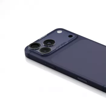 Skinarma Magma protector de lente de cámara mate completo para iPhone 17 Pro Max, azul