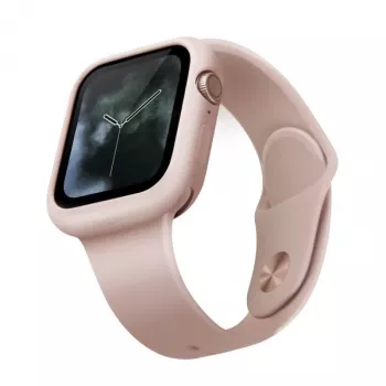 UNIQ Lino funda para Apple Watch Series 4/5/6/SE/SE3 44mm - Blush Pink