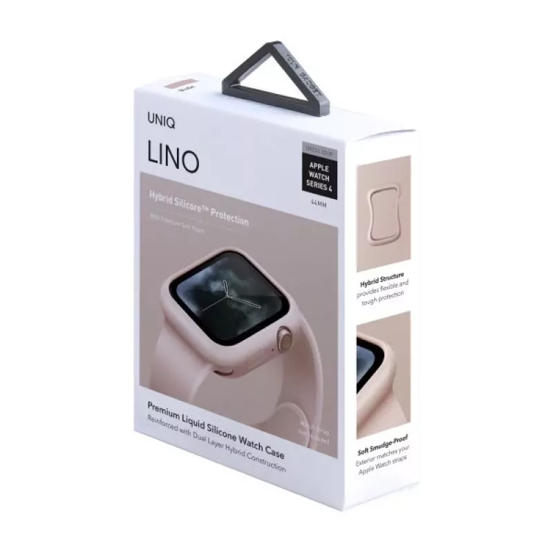 UNIQ Lino funda para Apple Watch Series 4/5/6/SE/SE3 44mm - Blush Pink