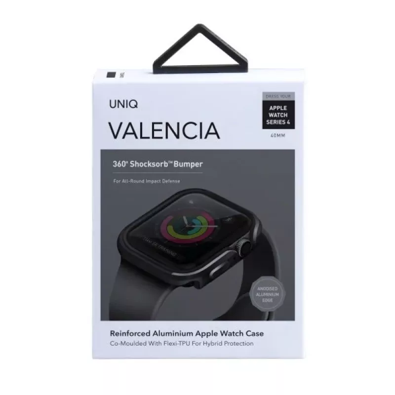UNIQ Valencia funda para Apple Watch Series 4/5/6/SE/SE3 40mm Gunmetal Grey