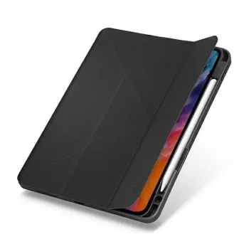 UNIQ Transforma Rigor funda tipo folio para iPad Air 10,9 pulgadas (4.ª/5.ª generación) - gris antracita con recubrimiento antimicrobiano