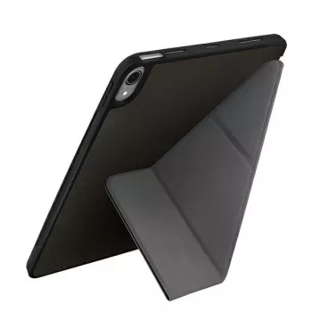 UNIQ Transforma Rigor funda tipo folio para iPad Air 10,9 pulgadas (4.ª/5.ª generación) - gris antracita con recubrimiento antimicrobiano