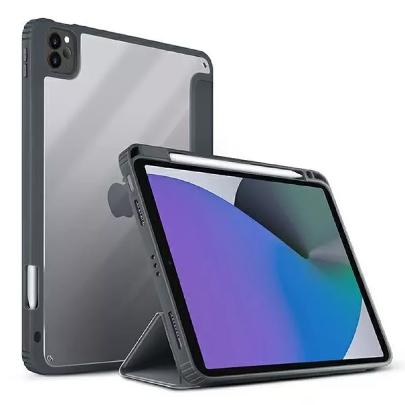 UNIQ Moven funda para iPad Pro 11 (2021/2020) y iPad Air 10.9 (2022/2020) con protección antimicrobiana - gris antracita